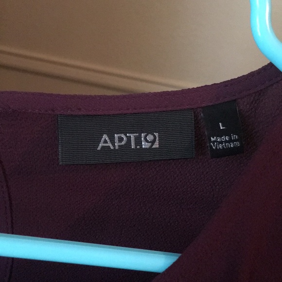 Maroon peplum shirt size large - Picture 2 of 3